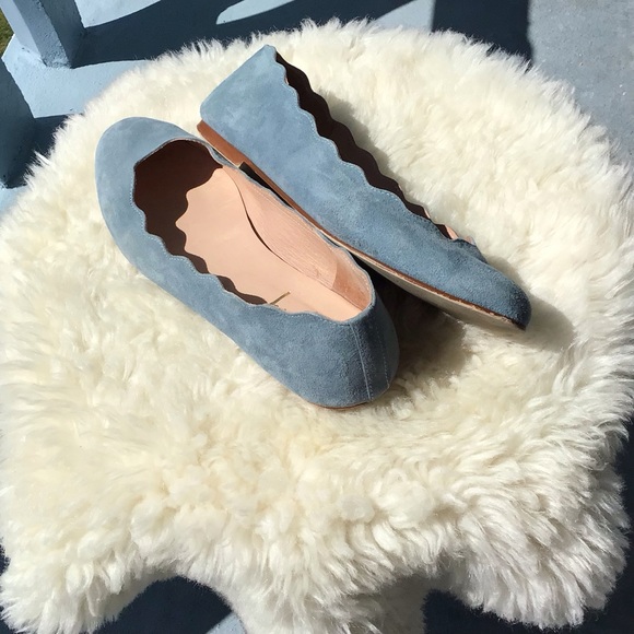 French Sole New York-FSNY-Jigsaw Blue Suede Flats Leather Size 8B Made in Spain - Picture 9 of 12